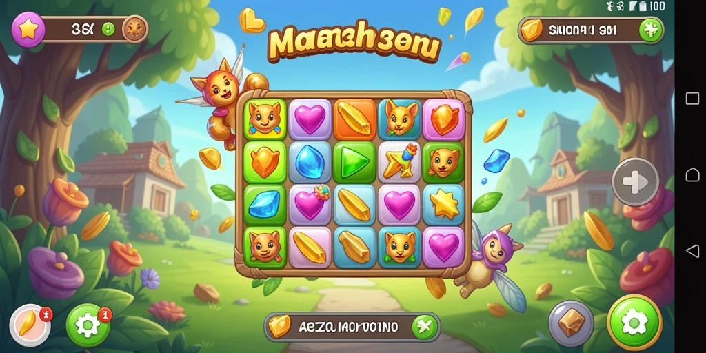 Gameplay Match-3 yang seru dan penuh warna di 33ZK.