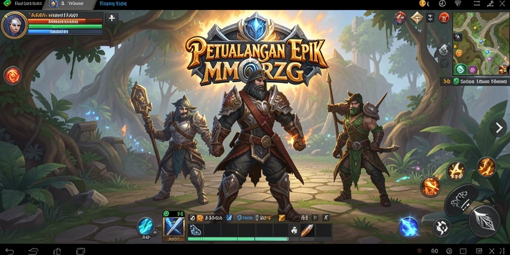 Menampilkan aksi pertempuran epik dalam gameplay AA62.
