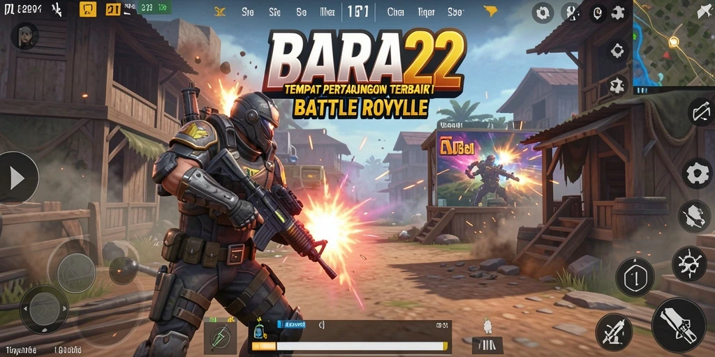 Tangkapan layar dari pertandingan seru di BARA22 dengan aksi pertempuran yang mendebarkan.