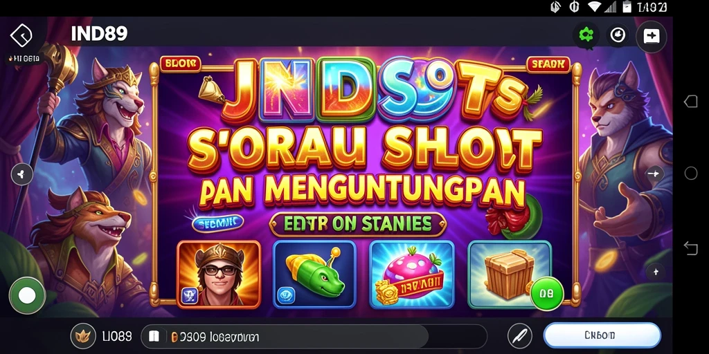 Screenshot gameplay Slot IND89 yang menampilkan mesin yang menarik.