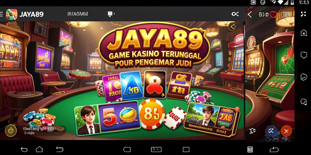 Screenshot utama JAYA89 menampilkan gameplay seru dari permainan Kasino.