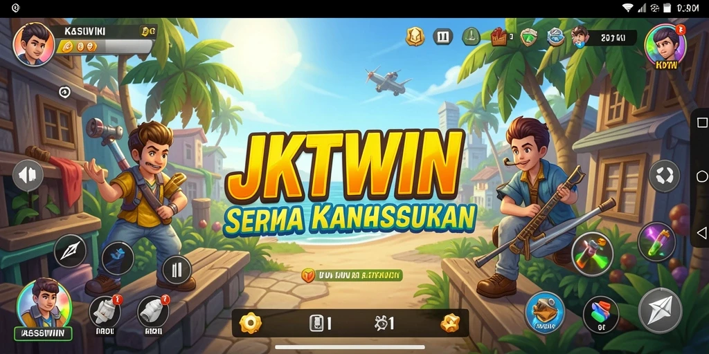 Tampilan gameplay JKTWIN yang penuh warna dan menarik.