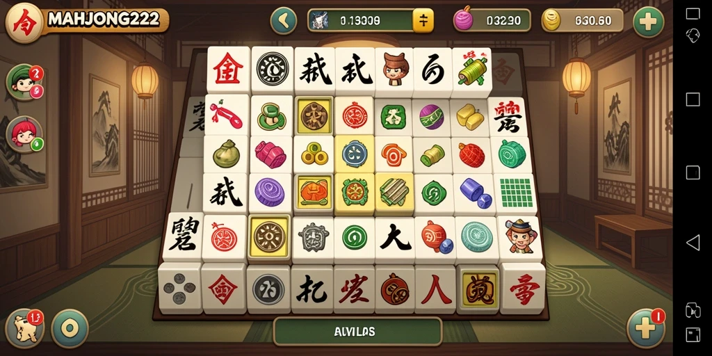 Gameplay seru MAHJONG222 dengan tantangan Match-3.