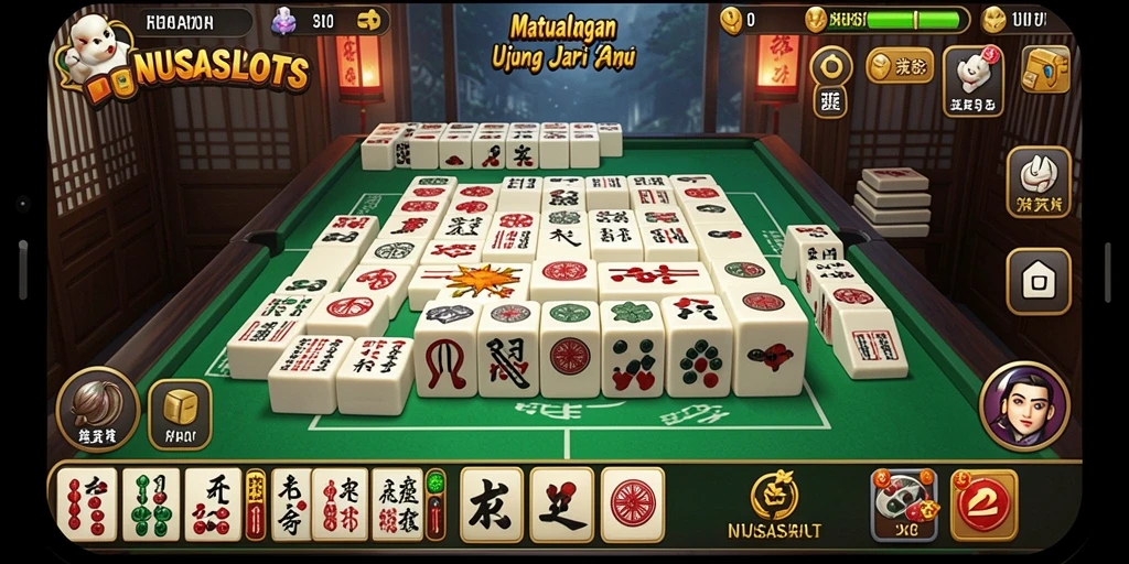 Tangkapan layar NUSASLOTS menunjukkan gameplay menawan dari Mahjong.