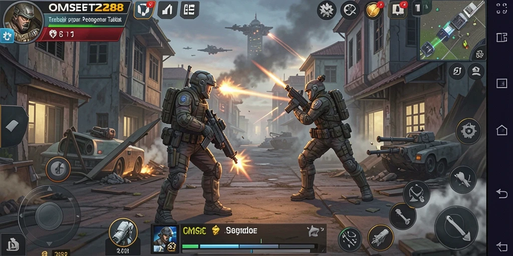 Tampilan gameplay OMSET288 yang penuh aksi dan strategi.