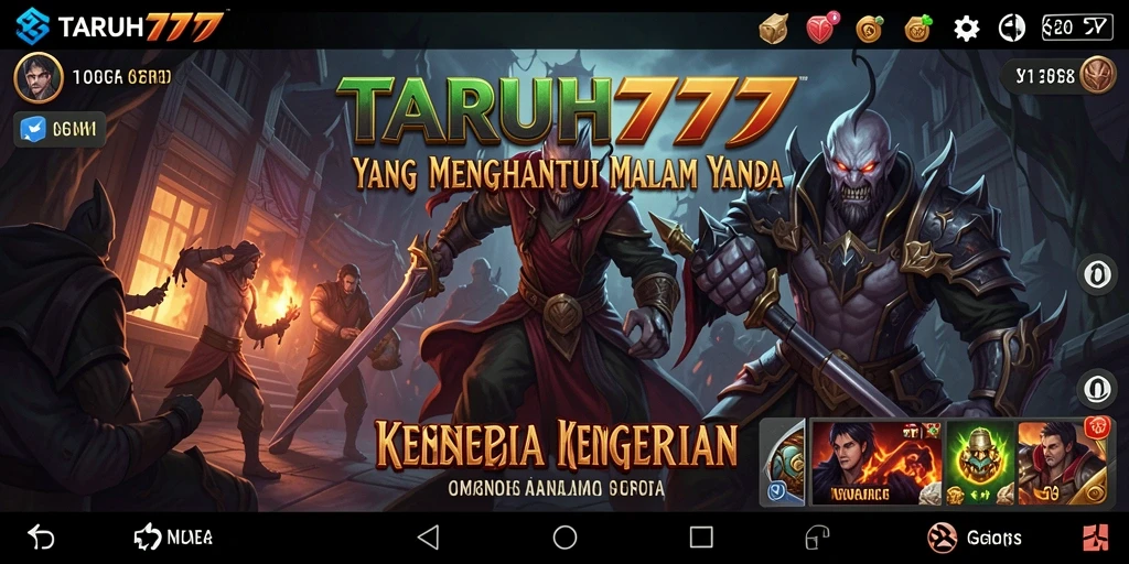 Screenshot menampilkan momen mencekam dari gameplay TARUH777, dengan suasana kelam dan karakter menakutkan.